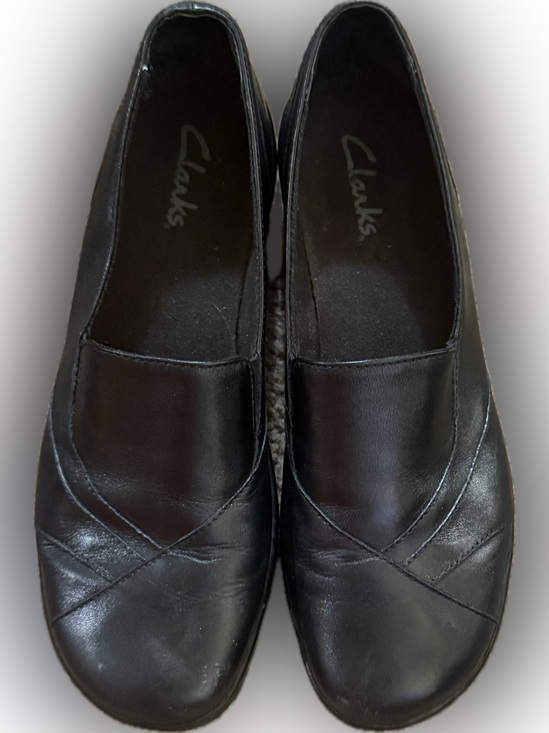 Clarks Shoes - Clarks Black Leather Women's-Style Slip-On Loafers